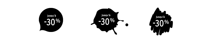 Différentes pastilles de démarques