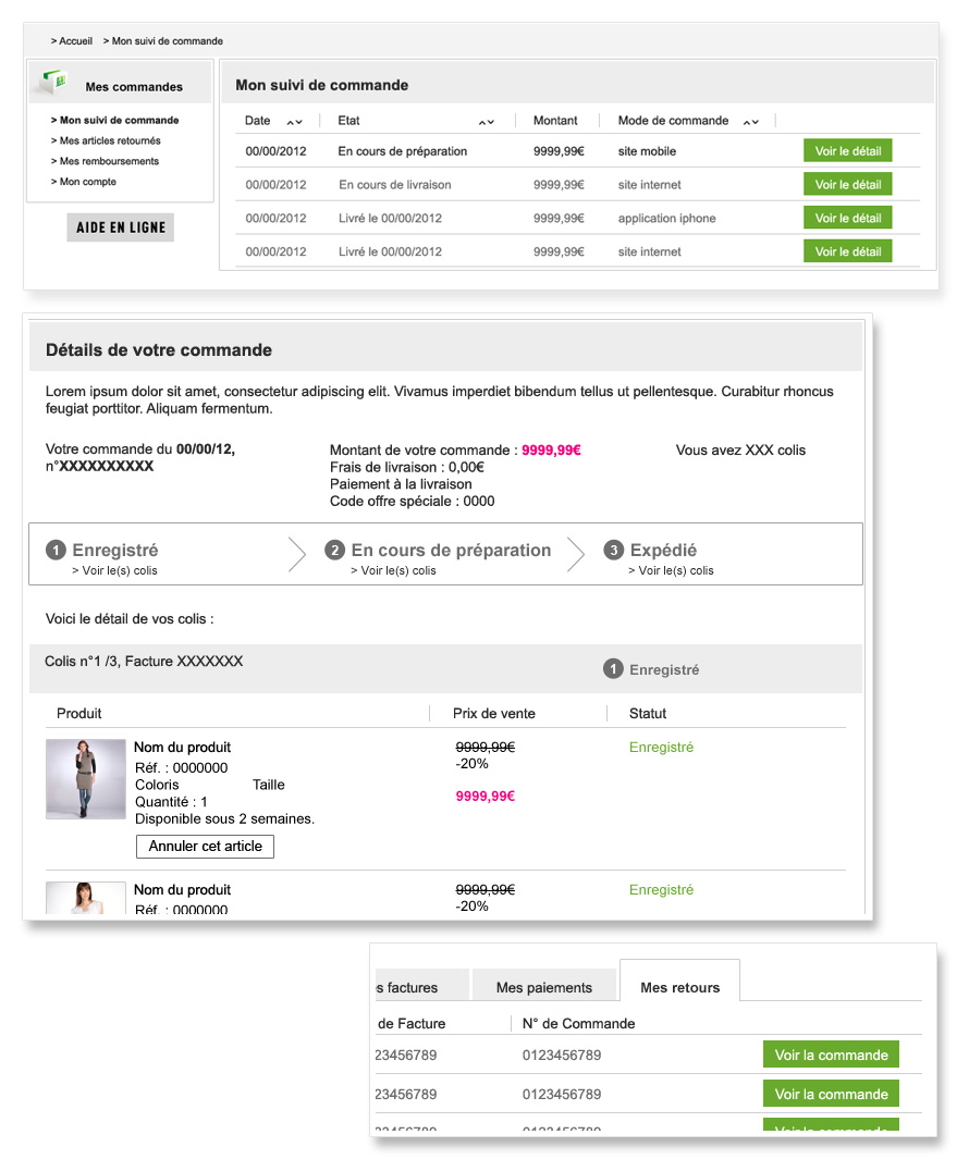 Suivi de commande