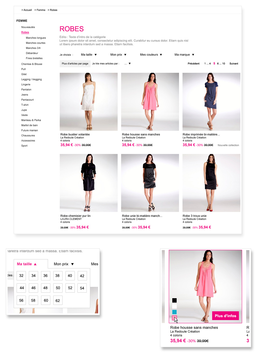 Proposition de nouvelle page liste produit